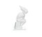 Statue Design "sculpture Kenya" 47cm Blanc
