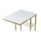 Table D'appoint Design "lucilla" 60cm Blanc et Or