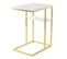 Table D'appoint Design "lucilla" 60cm Blanc et Or