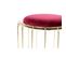 Pouf et Table D'appoint "comfortable" 50cm Rouge et Or