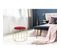 Pouf et Table D'appoint "comfortable" 50cm Rouge et Or