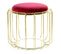 Pouf et Table D'appoint "comfortable" 50cm Rouge et Or