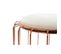 Pouf et Table D'appoint "comfortable" 50cm Beige et Rose