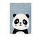 Tapis De Chambre Enfant Panda "madurra" Bleu 80 X 150 Cm