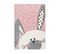 Tapis De Chambre Enfant Lapin "caiguna" Rose 120 X 170 Cm