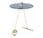 Table D'appoint Design "pendule" 60cm Or et Noir