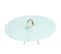 Table D'appoint Design "pendule" 60cm Or et Blanc