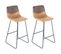 Lot De 2 Tabourets De Bar "kylie" 103cm Marron et Noir