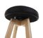 Tabouret De Bar Navan Similicuir Rotatif Noir Pieds Clairs