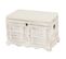 Banc Banquette / Coffre De Rangement T356, Style Shabby 50x76x45cm ~ Blanc