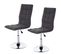 Lot De 2 Chaises De Séjour Hwc-c41, Réglable En Hauteur ~ Gris Clair