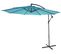 Parasol Déporté Semi-pro Acerra, 3m Inclinable ~ Turquoise Sans Support