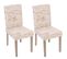 Lot De 2 Chaises De Séjour Littau, Fauteuil ~ Tissu Crème, Aspect Chaîne Des Pieds