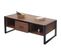 Table Basse Hwc-a27b 150x60x45 cm Mvg-certifié Métal Aspect Chêne Sauvage