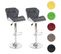 2x Tabouret De Bar Hamilton, Chaise De Comptoir, Bois, Similicuir, Rotatif ~ Gris