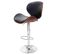 Tabouret Foxrock, Chaise De Bar, Bois Courbé Desgin Rétro ~ Aspect Noix, Noir