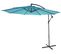 Parasol Déporté Semi-pro Acerra, 3m Inclinable ~ Turquoise Avec Support