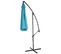 Parasol Déporté Semi-pro Acerra, 3m Inclinable ~ Turquoise Avec Support