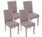 Lot De 4 Chaises De Salle à Manger Littau ~ Tissu, Gris, Pieds: Structure Chêne