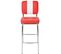 2x Tabouret De Bar Avellino Design Rétro Des Années 50 Similicuir Rouge Blanc