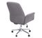 Chaise De Bureau Pivotante Tissu/textile Avec Accoudoirs Gris