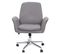 Chaise De Bureau Pivotante Tissu/textile Avec Accoudoirs Gris