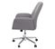 Chaise De Bureau Pivotante Tissu/textile Avec Accoudoirs Gris