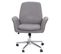 Chaise De Bureau Pivotante Tissu/textile Avec Accoudoirs Gris