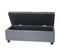 Banquette Kriens, Coffre, Banc, Cuir + Similicuir, 112x45x45cm ~ Gris