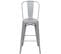 Tabouret De Bar Hwc-a73 Métal Design Industriel Gris