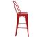 Tabouret De Bar Hwc-a73 Métal Empilable Design Industriel Rouge