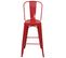 Tabouret De Bar Hwc-a73 Métal Empilable Design Industriel Rouge