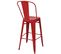 Tabouret De Bar Hwc-a73 Métal Empilable Design Industriel Rouge