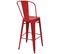 Tabouret De Bar Hwc-a73 Métal Empilable Design Industriel Rouge