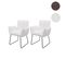 Lot De 2 Chaises De Salle à Manger Hwc-k34 Oeko-tex  Métal Blanc