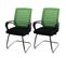 Lot De 2 Chaises De Conférence Tissu/textile Vert