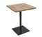 Table De Bistrot Hwc-h10 Orme Bois Certifié Mvg 76x60x60cm Brun Clair