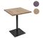 Table De Bistrot Hwc-h10 Orme Bois Certifié Mvg 76x60x60cm Brun Clair