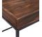 Table D'appoint Hwc-k71 Mvg-certifié Bois De Paulownia Métal 60x60x60cm Brun Foncé