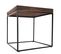 Table D'appoint Hwc-k71 Mvg-certifié Bois De Paulownia Métal 60x60x60cm Brun Foncé