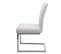 Lot De 2 Chaises Cantilever Hwc-l14 Velours Inox Brossé Crème-blanc