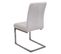 Lot De 2 Chaises Cantilever Hwc-l14 Velours Inox Brossé Crème-blanc