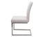 Lot De 2 Chaises Cantilever Hwc-l14 Velours Inox Brossé Crème-blanc