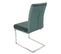 Lot De 2 Chaises Cantilever Hwc-l14 Velours Inox Brossé Vert