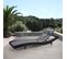 Chaise Longue Savannah, Polyrotin, Bain De Soleil ~ Anthracite, Enveloppe Gris