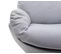 Fauteuil Relax + Pouf Hwc-l12 Métal Tissu/textile Gris Clair