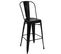 4x Tabouret De Bar Hwc-a73 Métal Design Industriel Noir