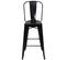 4x Tabouret De Bar Hwc-a73 Métal Design Industriel Noir