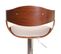 Tabouret De Bar Hwc-a47 Design Rétro Bois Courbé Aspect Noix Crème