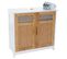 Meuble Sous-lavabo Hwc-a85, Commode / Armoire Salle De Bains, 60x62x31cm ~ Bambou